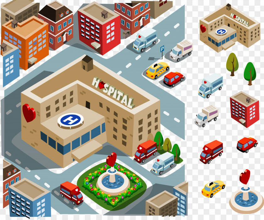 Vector City Building Royalty-free Illustration PNG