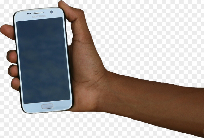 Hand Holding Phone Samsung Smartphone Feature Transparency Image PNG