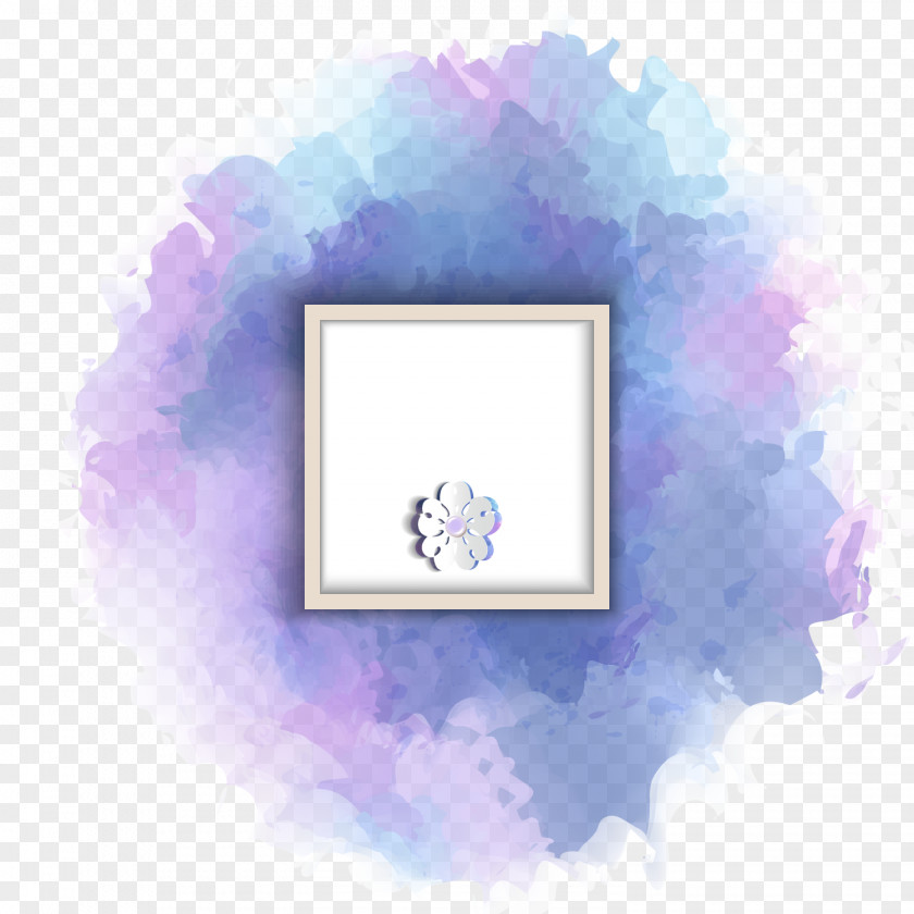 Creative White Frame Watercolor Background Vector Material Painting Euclidean PNG