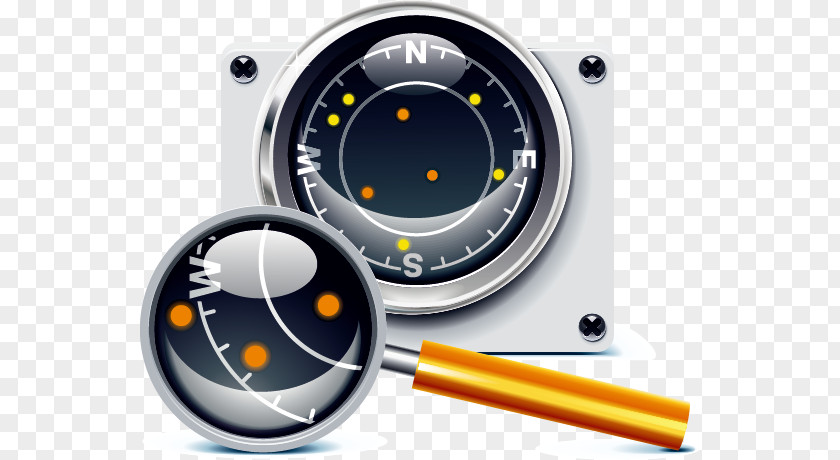 Magnifying Glass Vector Material GPS Navigation Device Software Global Positioning System Icon PNG