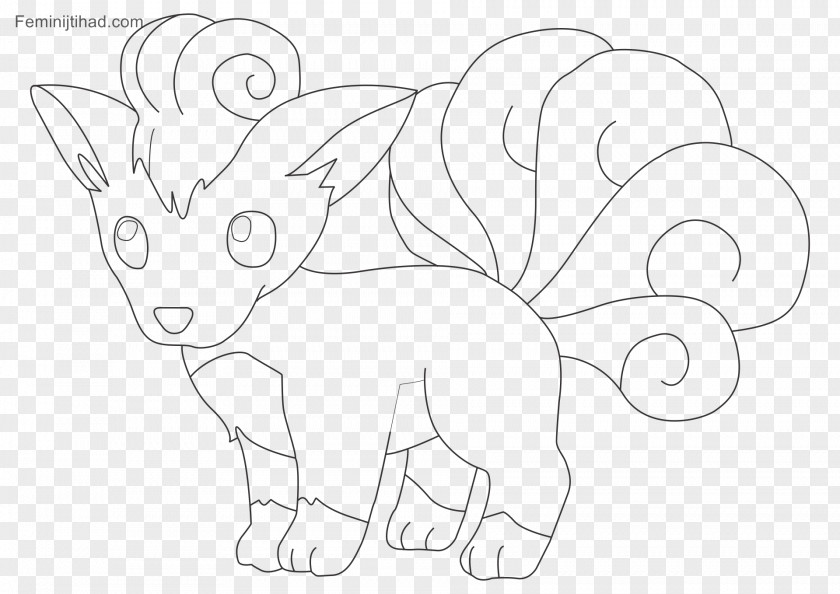 Pokemon Line Art Drawing Vulpix Coloring Book PNG