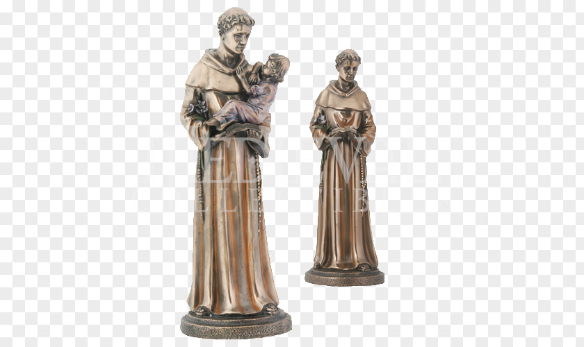 Saint AntHony Statue Figurine Classical Sculpture Child Jesus PNG