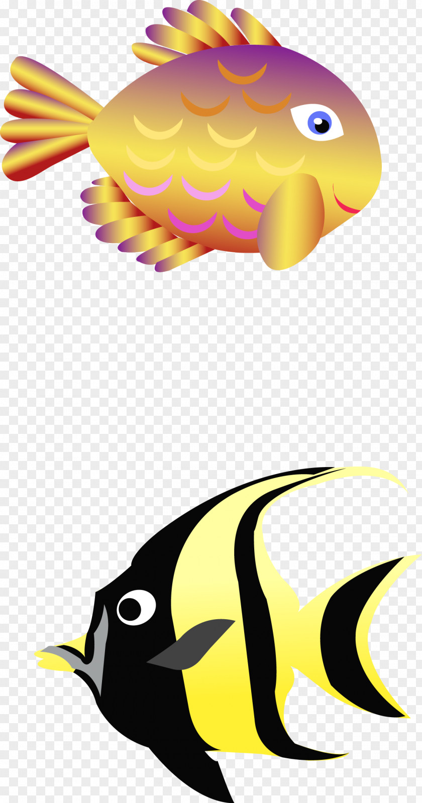 Vector Fish Euclidean Yellow PNG