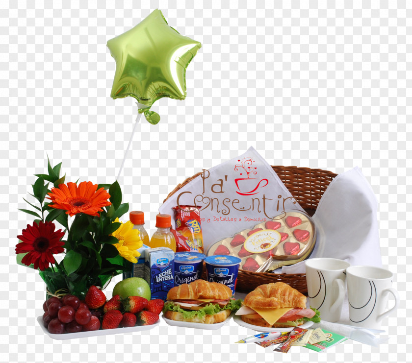 Breakfast Food Gift Baskets Cereal Fruit Orange Juice PNG