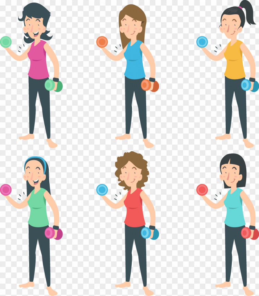 Vector Girls Lose Weight Euclidean Illustration PNG