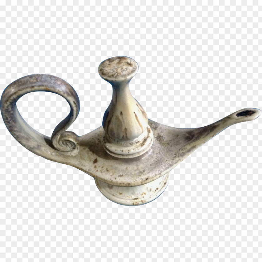 Vintage Antique Yantai Yantai. Genie Aladdin Oil Lamp Pottery Ceramic PNG