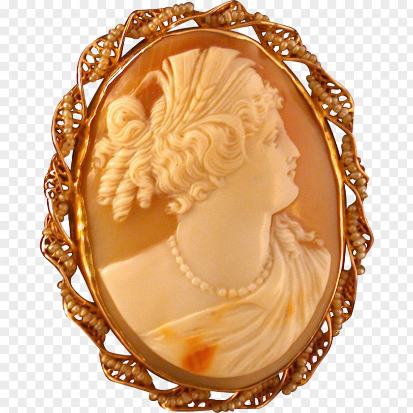 Vintage Gold Jewellery Cameo Clothing Accessories Seashell PNG
