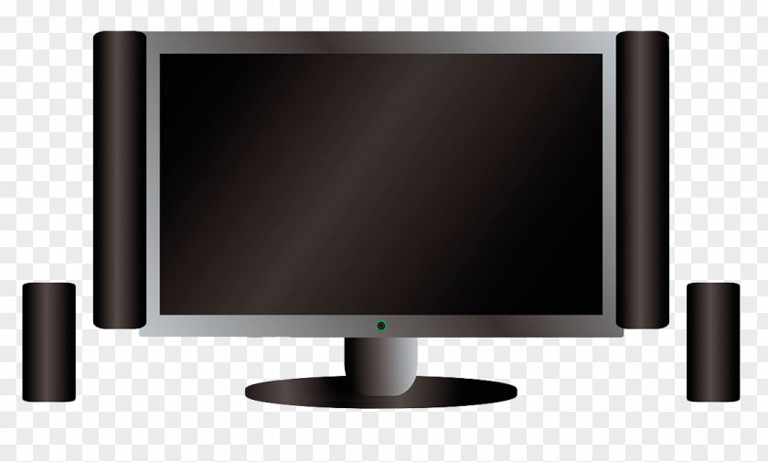 Black Hand Painted Home Theater Flat Panel Display Photography Illustration PNG