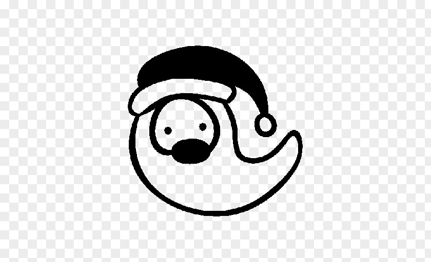 Santa Claus Design Line Art Cartoon Smiley White Clip PNG