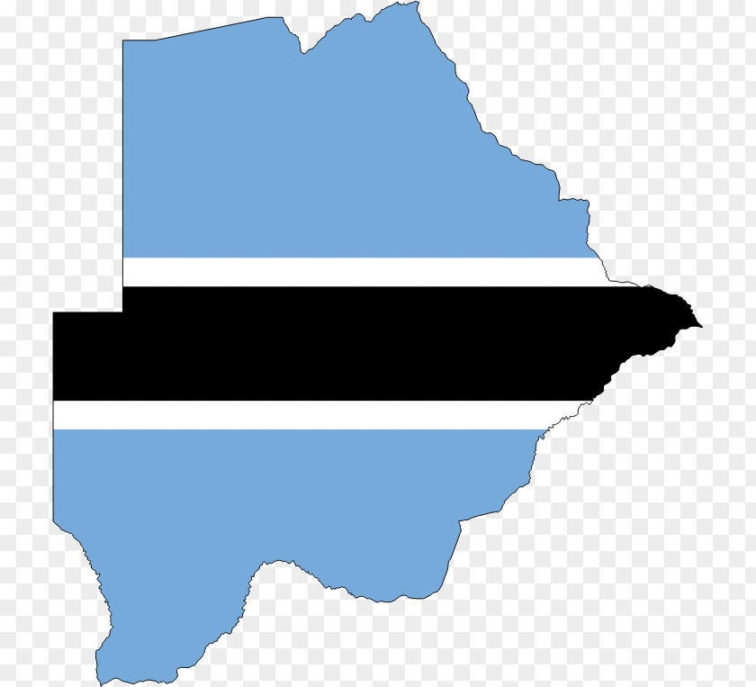 Stroke Flag Of Botswana Map National PNG