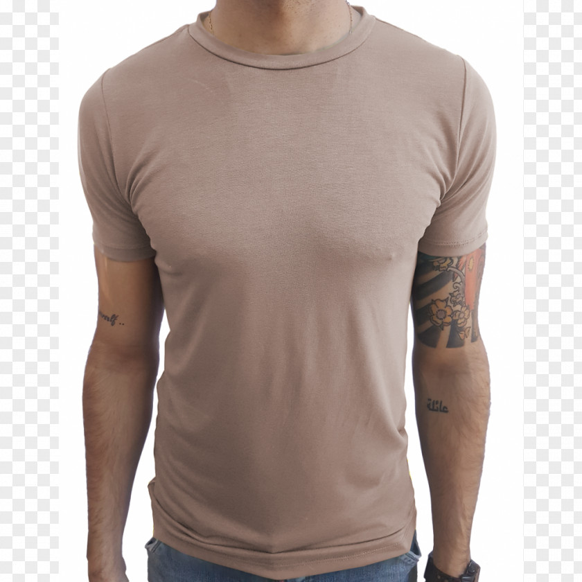 T-shirt Sleeve Beige Collar PNG