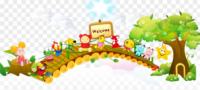 Cartoon Wood Bridge Android Child PNG