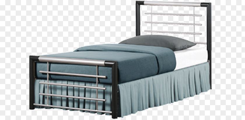 Metal Flyer Bed Frame Bedside Tables Furniture PNG