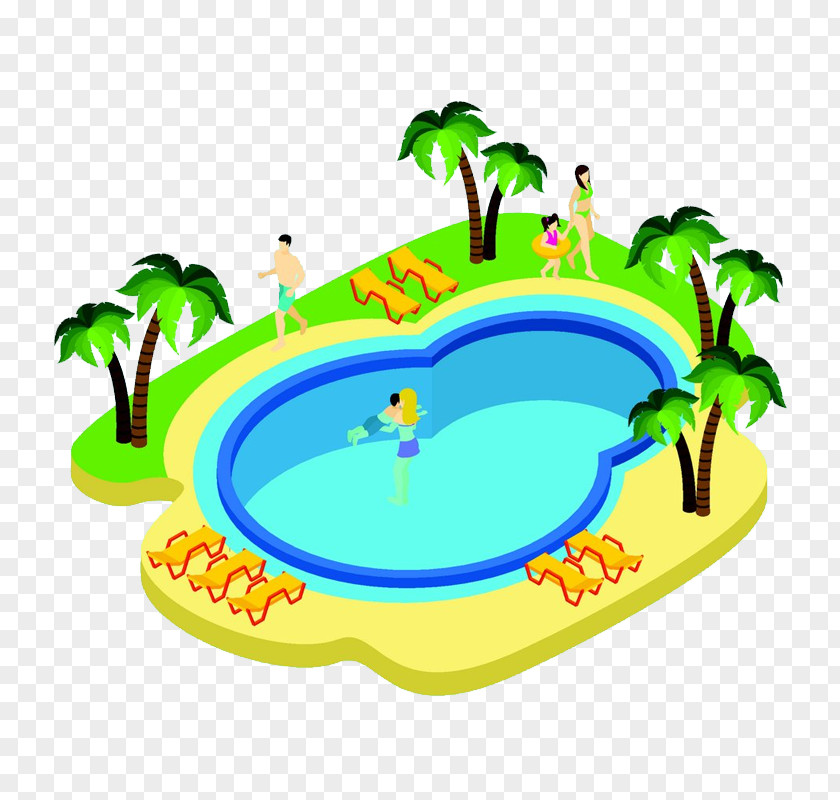 Nice Swimming Pool Cartoon PNG