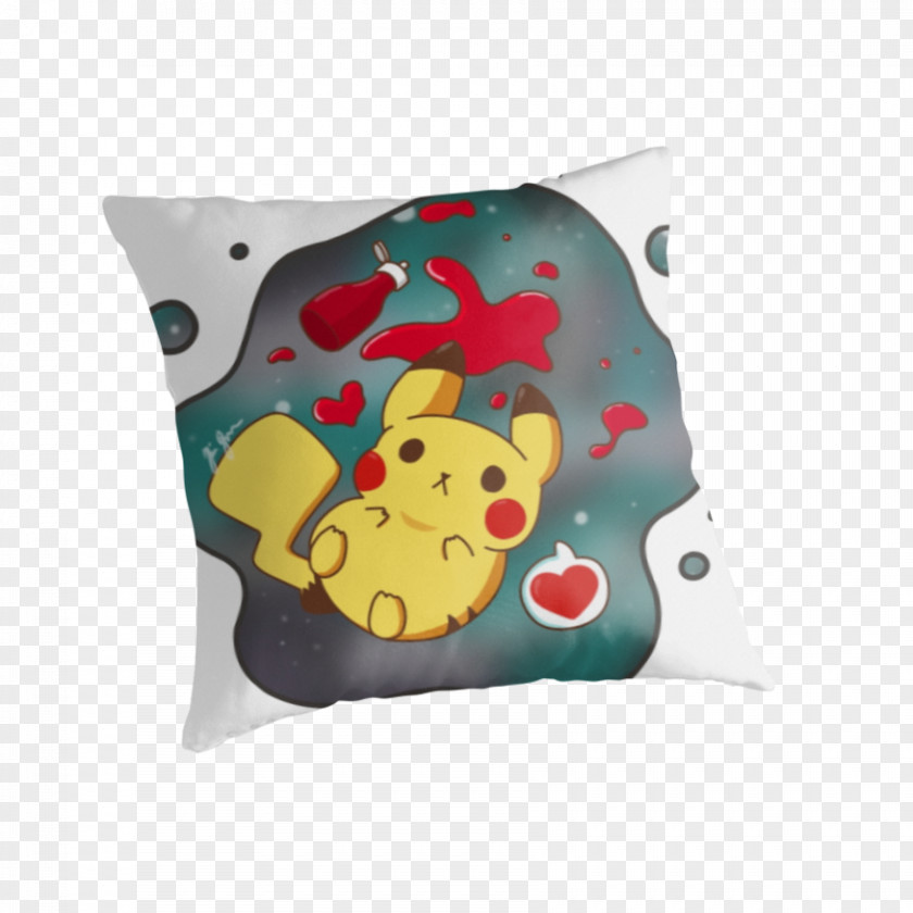 Pikachu Ketchup Pokémon Throw Pillows PNG