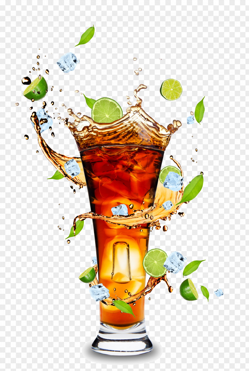 Fruit Juice And Beverage Cups HD Picture Material Orange Cocktail Rum Coke Cola PNG