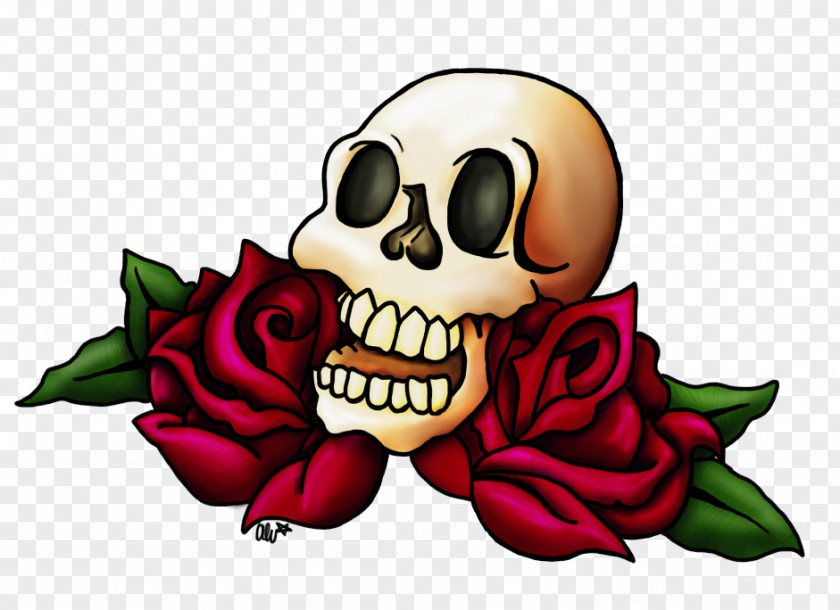 Skull And Roses Flower Legendary Creature Clip Art PNG