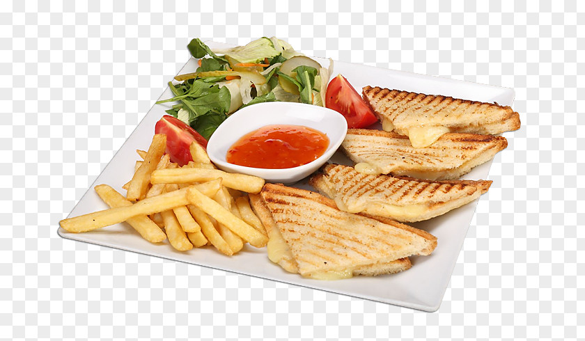 Toast French Fries Full Breakfast Street Food Potato Wedges PNG