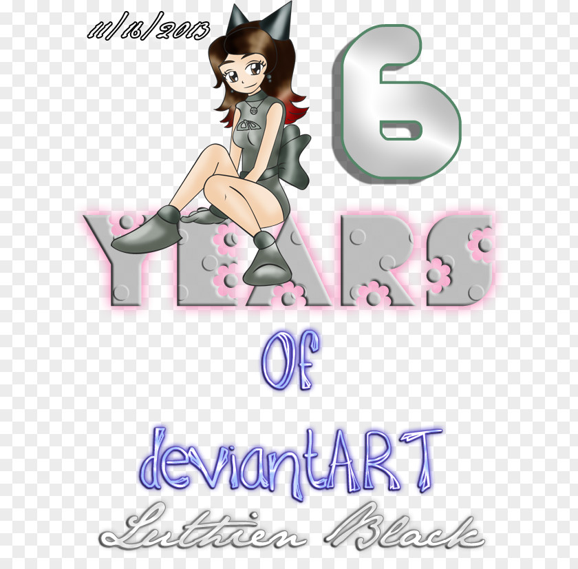 6 Years Shoe Pink M Character Clip Art PNG