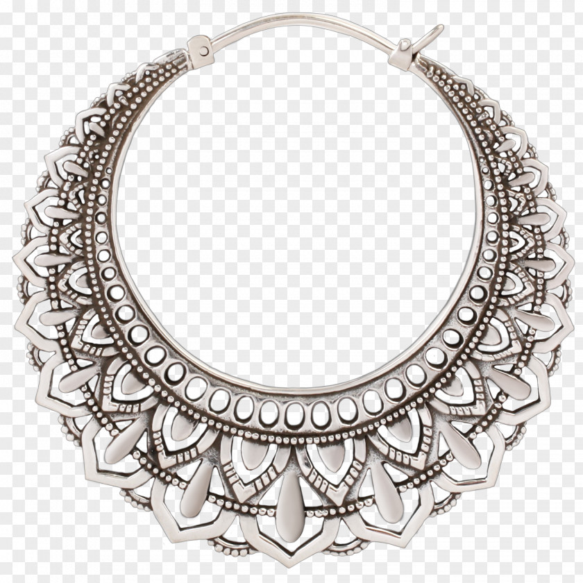 Necklace Earring Silver Brass Jewellery PNG