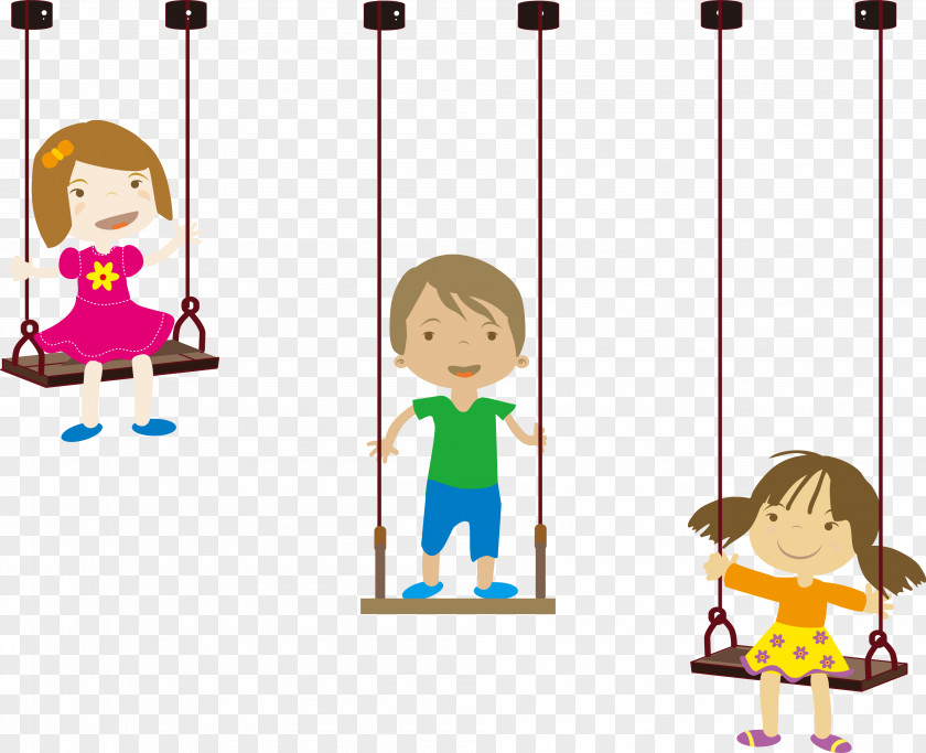 Vector Swing Kids Child PNG