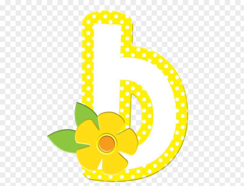 Yellow Flower Letter Alphabet Color All Caps PNG