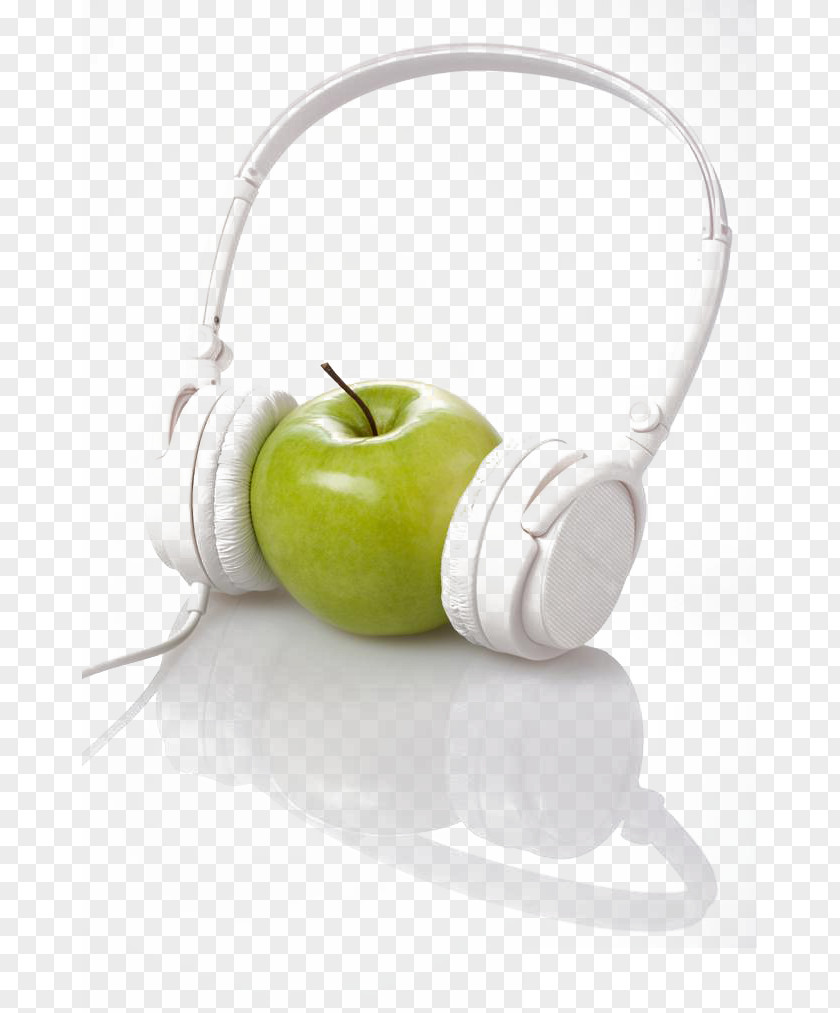 Apple Wearing Headphones AirPods Earbuds PNG