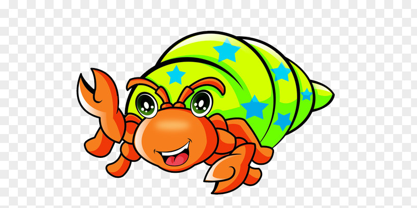 Cartoon Cute Crab Material Hermit Illustration PNG