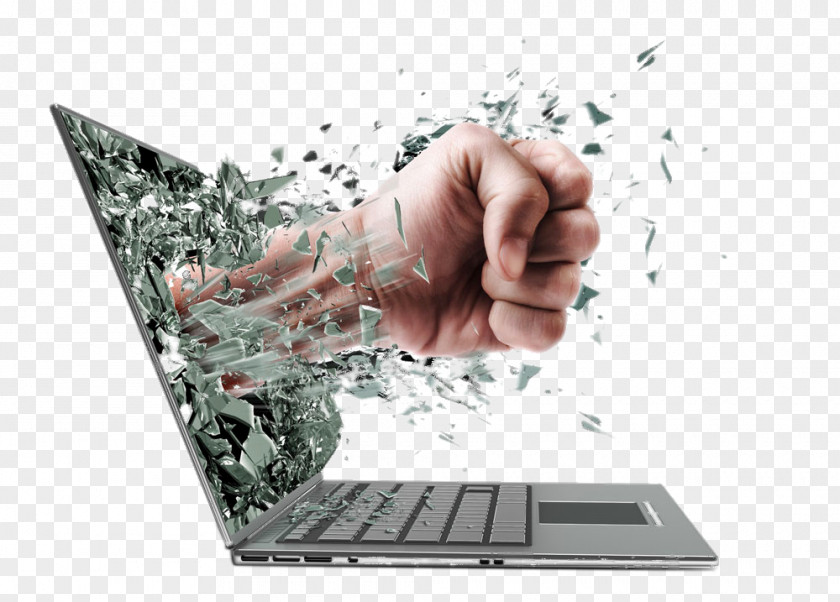 Broken Laptop Screen Advertising Computer Monitor Crash Repair Technician PNG