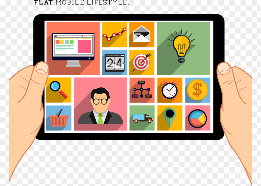 Tablet Function Display Flat Design Royalty-free Illustration PNG