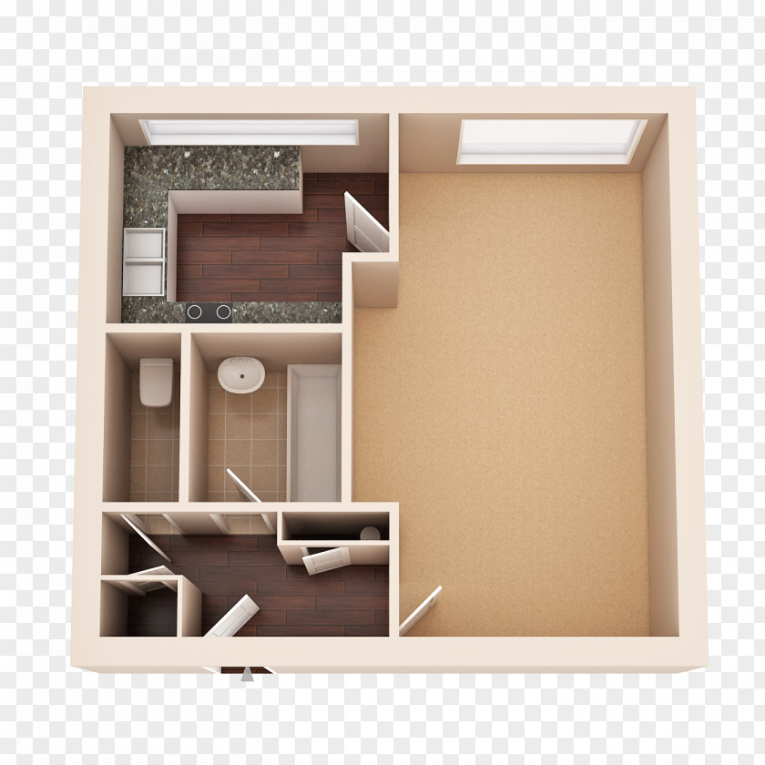 Window 3D Floor Plan House PNG