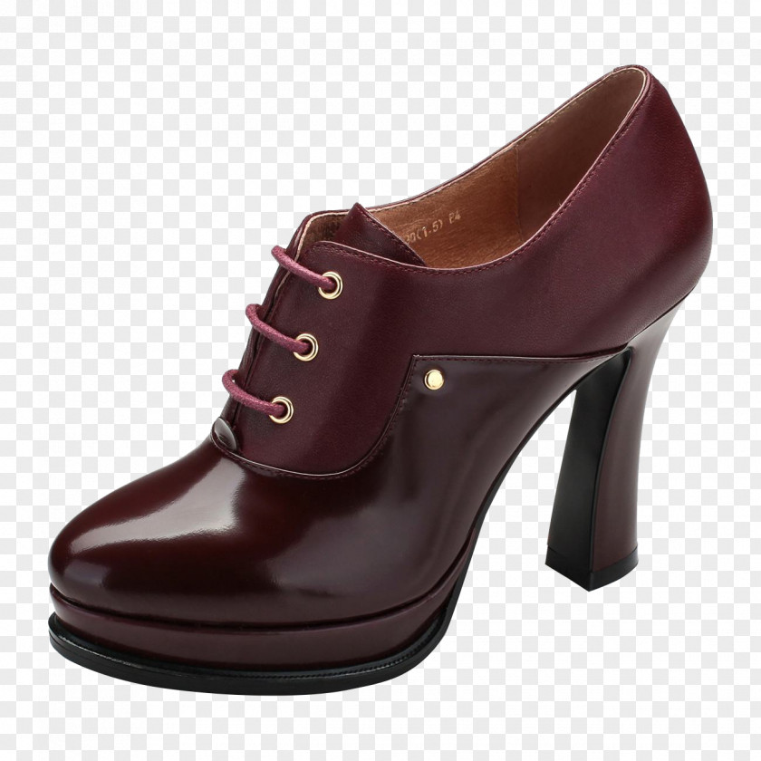 Wine Red, English Wind, High Heels High-heeled Footwear Dress Shoe PNG