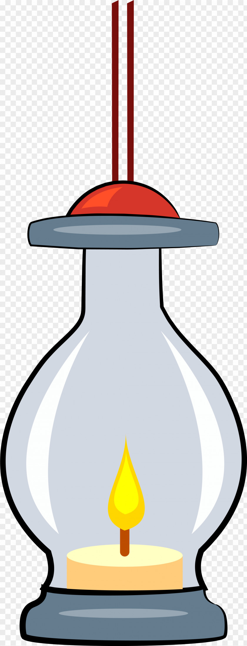 Gray Cartoon Oil Lamp PNG