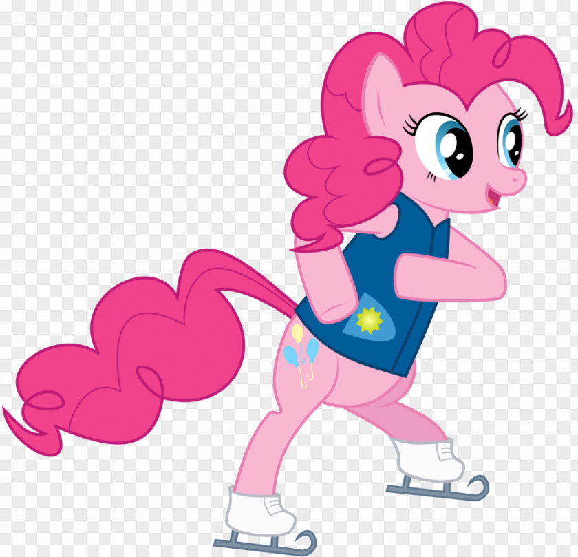 Ice Skates Pony Pinkie Pie Skating Clip Art PNG