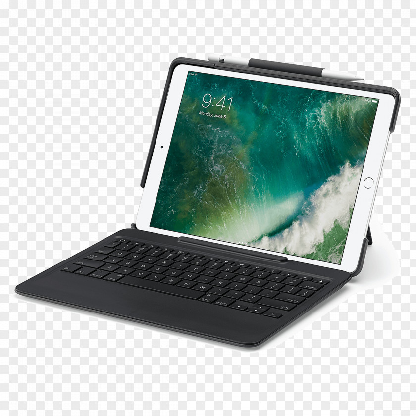 Ipad Logitech Slim Combo For IPad Pro (12.9) Computer Keyboard (12.9-inch) (2nd Generation) PNG