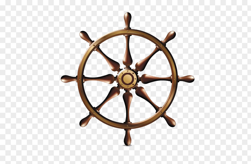 Large Steering Wheel Ships Helmsman Boat PNG