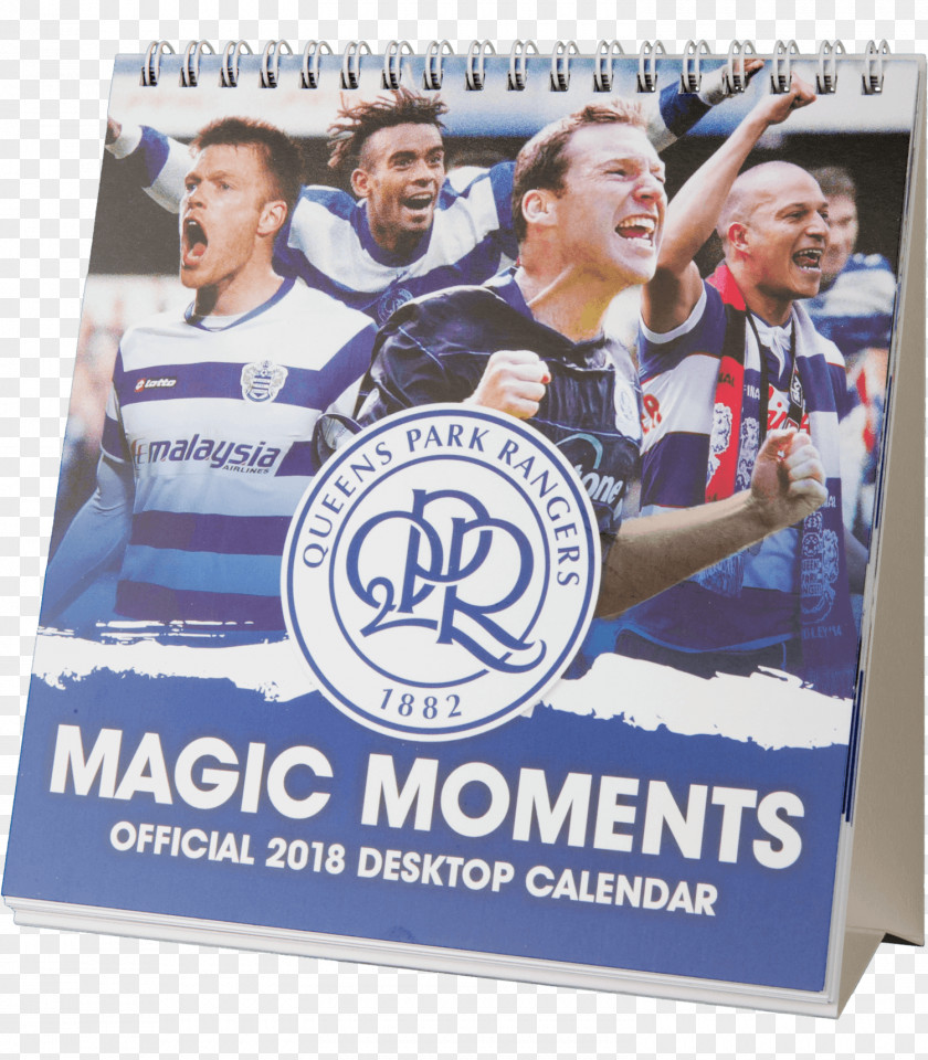 Fashion Desk Calendar Queens Park Rangers F.C. EFL Championship Wall Decal Football Poster PNG