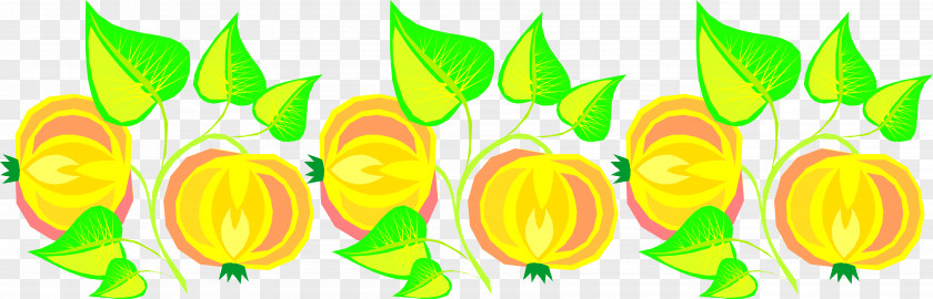 Yellow Flowers Border Gooseberry Desktop Wallpaper Clip Art PNG