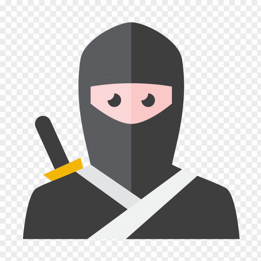 Gray Ninja Icon Design PNG
