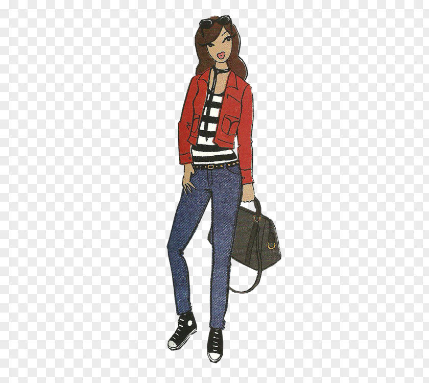 Ice Cream Wafer Blogger Jeans Doll PNG
