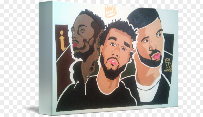 J Cole Kendrick Lamar Drake Musician Take Care Painting PNG