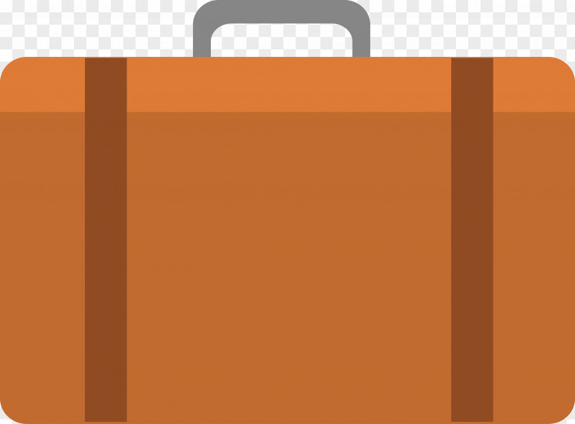 Orange Cartoon Box Diagram Suitcase Rectangle PNG
