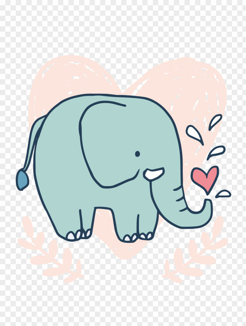 Hand Painted Elephant Computer File PNG