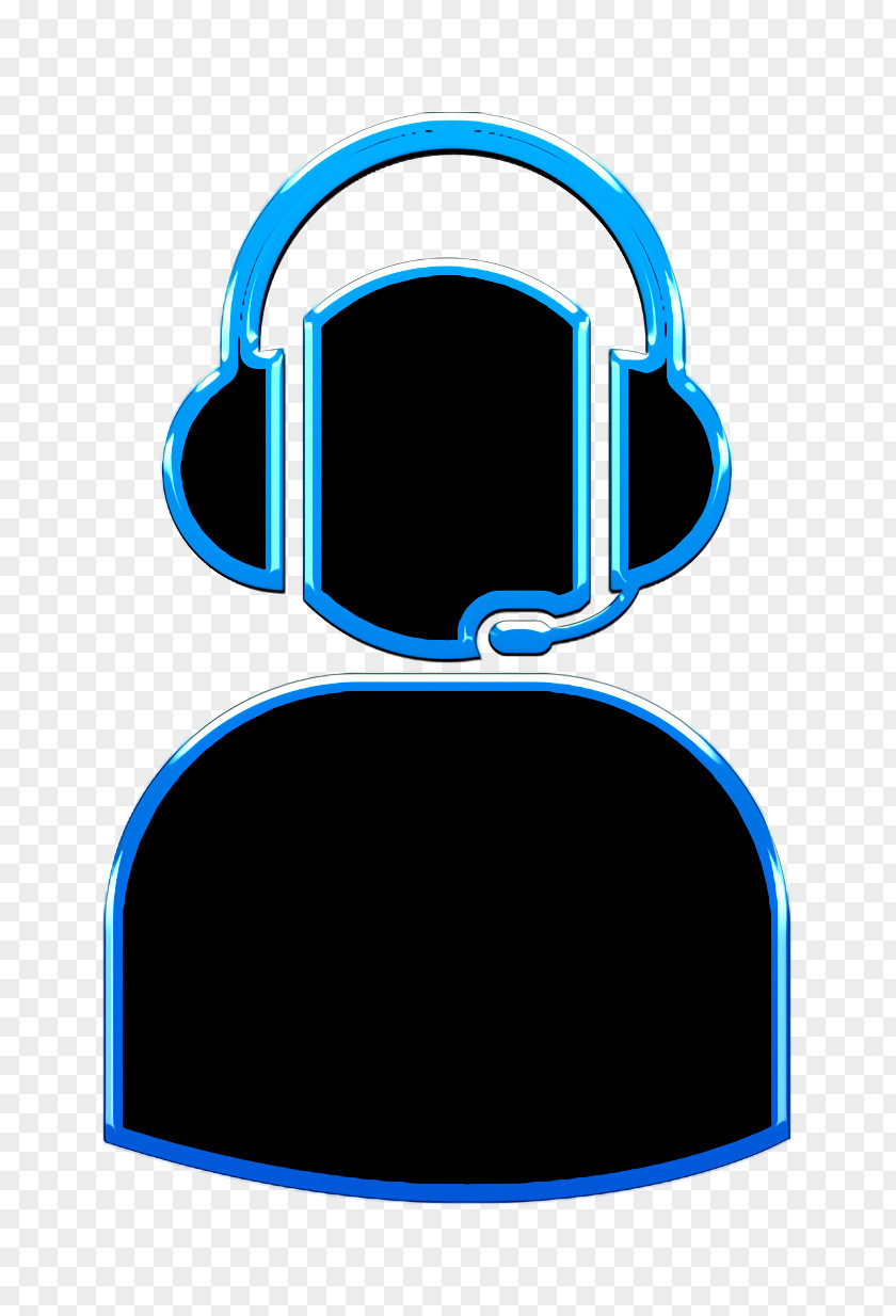 Humans 3 Icon Agent User With Headset Silhouette PNG