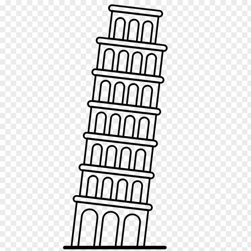 Eiffel Tower Leaning Of Pisa London Drawing PNG