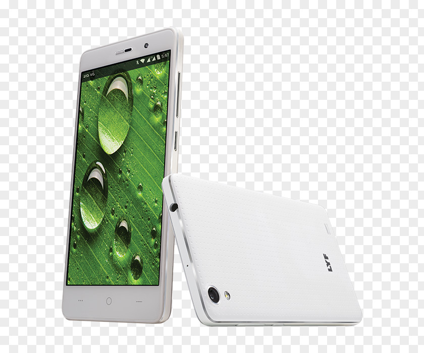 Mobile Phone In Water Smartphone Feature Lyf 4 LS-5005 White 2GB RAM 16GB ROM 13MP 2920 Mah Battery Jio PNG