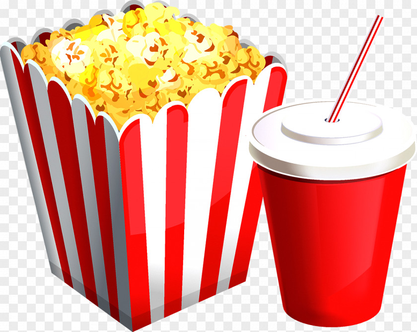 Popcorn Soft Drink Clip Art PNG