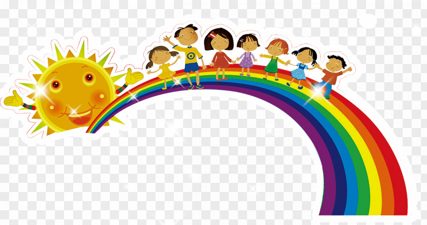 Rainbow Girls Illustration PNG