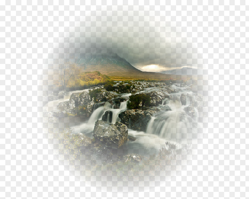 Rock Waterfall Cartoon PNG