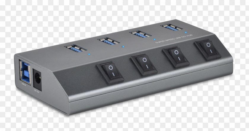 USB Battery Charger 3.0 Ethernet Hub Computer Port PNG